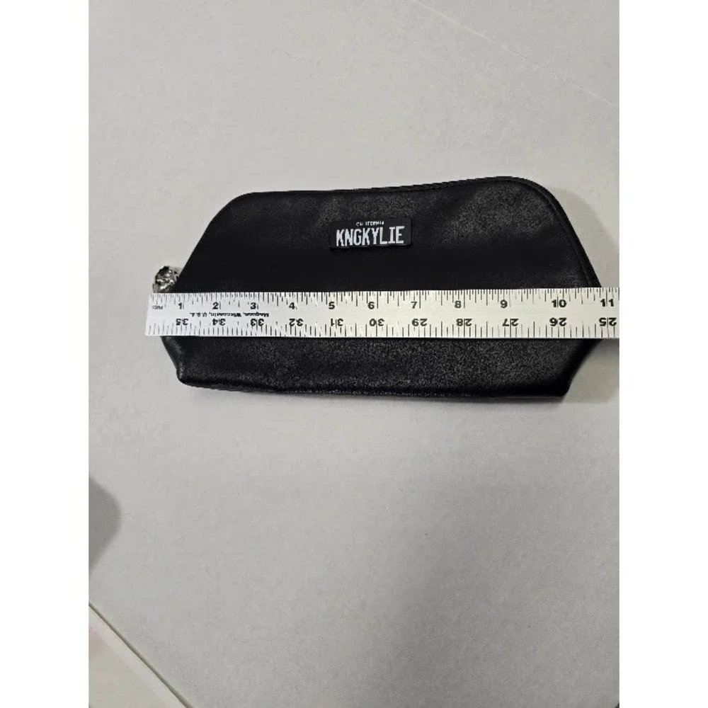 Kylie Cosmetics Makeup Bag Womens OS Black Excellent KNGKYLIE Skull Print Pouch